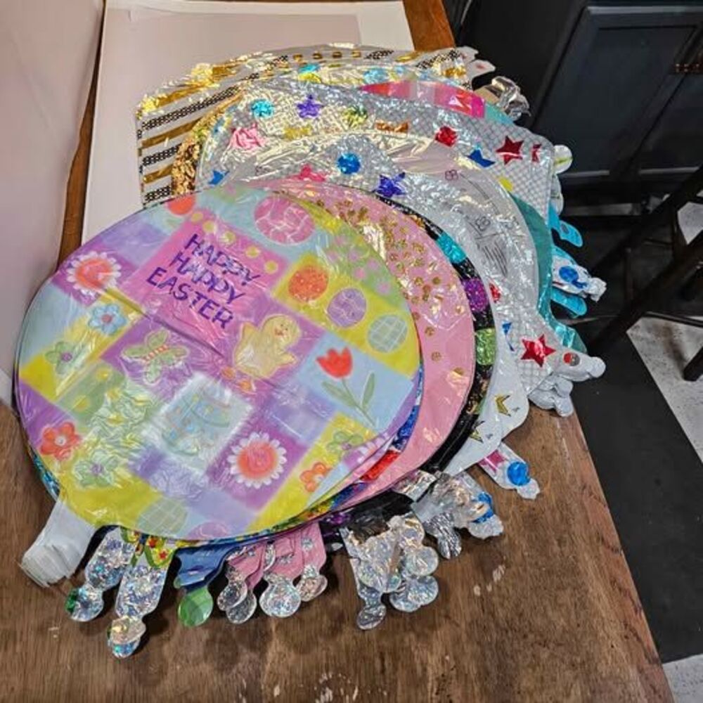 120+ Bulk Lot of Assorted Mylar Foil Balloons